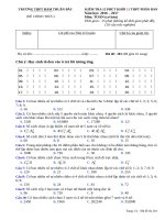 Đề kiểm tra 15 phút lần 3 môn Toán lớp 11 năm 2016-2017 - THPT Hàm Thuận Bắc - Mã đề 281