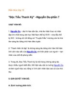 Kiến thức lớp 10 "Độc Tiểu Thanh Ký" –Nguyễn Du-những vấn đề chưa được nói đến