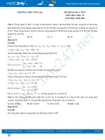 Đề kiểm tra 1 tiết môn Hóa học 10 năm 2020-2021 có đáp án chi tiết Trường THPT Yên Lạc