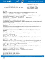 Bộ 4 đề thi giữa HK1 môn Hóa học 10 năm 2020 Trường THPT Chuyên Lương Thế Vinh