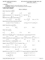 Đề cương ôn tập học kì 2 môn Toán lớp 11 năm 2020-2021 - Trường THPT Hai Bà Trưng