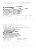 Đề cương ôn tập giữa học kì 2 môn Sinh học lớp 12 năm 2020-2021 - Trường THPT Phú Bài