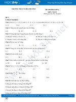 Bộ 5 đề thi HK2 môn Toán lớp 6 có đáp án Trường THCS Nghĩa Phương