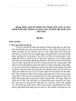 Tiểu luận tư pháp quốc tế  bình luận hệ thống quy phạm thực chất và quy phạm xung đột trong các đạo luật cơ bản hiện hành của việt nam