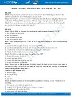 Bộ 4 đề kiểm tra 1 tiết môn Lịch Sử 11 năm học 2018 - 2019