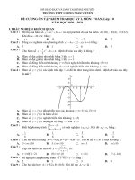 Đề cương ôn tập học kì 1 môn Toán lớp 10 năm 2020-2021 - Trường THPT Lương Ngọc Quyến
