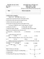Đề thi học kì 1 môn Toán lớp 4 năm 2019-2020 có đáp án - Trường Tiểu học Lộc Sơn 2