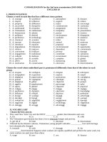 Đề cương ôn tập học kì 2 môn Tiếng Anh lớp 10 năm 2019-2020 - Trường THPT Hai Bà Trưng