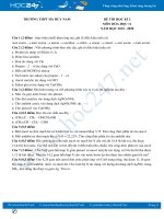 Đề thi HK2 năm 2020 môn Hóa học 11 Trường THPT Hà Huy Nam