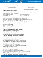 Đề thi HK1 môn GDCD 7 năm học 2019 - 2020 Trường THCS - THPT huyện ĐĂKR’LẤP