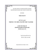 Lễ vu lan trong văn hóa người việt nam bộ     