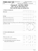 Phieu hoc tap bai 1 chuong duong tron