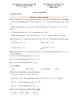 Đề cương ôn tập học kì 2 môn Toán lớp 12 năm 2020-2021 - Trường THPT Yên Hòa (Phần Giải tích)