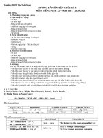 Đề cương ôn tập học kì 2 môn Tiếng Anh lớp 12 năm 2020-2021 - Trường THPT Tôn Thất Tùng