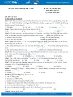 Bộ 4 đề thi HK2 năm 2020 môn Hóa học 11 Trường THPT Trần Quang Khải