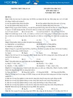 Bộ 4 đề thi HK2 năm 2020 môn Hóa học 11 Trường THPT Thuận An