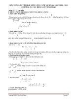Đề cương ôn tập học kì 2 môn Vật lí lớp 10 năm 2020-2021 - Trường THPT Tôn Thất Tùng (Cơ bản)