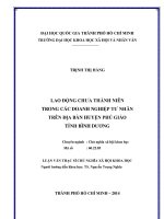 Lao động chưa thành niên trong các doanh nghiệp tư nhân trên địa bàn huyện phú giáo tỉnh bình dương     