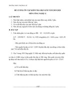 Đề cương ôn tập học kì 2 môn Công nghệ lớp 12 năm 2019-2020 - Trường THPT Thượng Cát