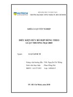 Điều kiện hủy bỏ hợp đồng theo luật thương mại 2005