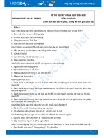 Bộ 5 đề thi HK2 môn GDCD 10 có đáp án năm 2021 Trường THPT Hai Bà Trưng