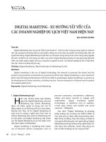 Digital marketing - xu hướng tất yếu của các doanh nghiệp du lịch Việt Nam hiện nay