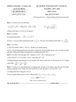 Đề thi học sinh giỏi môn Toán lớp 9 cấp quận năm 2019-2020 - Sở GD&ĐT Ba Đình