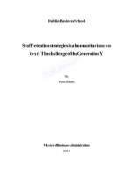 LUẬN văn THẠC sĩ (KINH tế) staff retention strategies in a humanitarian context the challenge of the generation y 