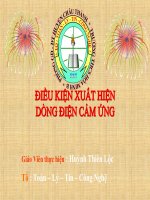 Bài giảng Vật lý 9 bài 32: Điều kiện xuất hiện dòng điện cảm ứng