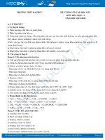 Đề cương ôn thi HK2 năm 2020 môn Hóa học 11 Trường THPT Đa Phúc