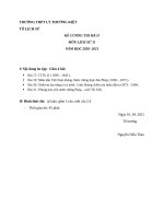 Đề cương ôn tập học kì 2 môn Lịch sử lớp 11 năm 2020-2021 - Trường THPT Lý Thường Kiệt