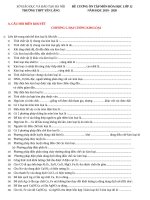 Đề cương ôn tập học kì 2 môn Hóa học lớp 12 năm 2019-2020 - Trường THPT Yên Lãng