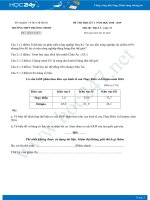 Đề thi HK1 môn Địa lớp 11 năm 2018-2019 - Trường THPT Trường Chinh