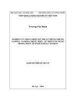 Luận án tiến sĩ nghiên cứu phát triển kỹ thuật trùng phùng gamma  gamma ghi sự kiện   sự kiện ứng dụng 