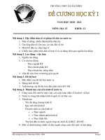 Đề cương ôn tập học kì 1 môn Địa lí lớp 12 năm 2020-2021 - Trường THPT Xuân Đỉnh