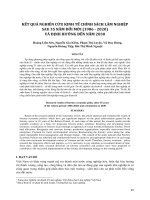 Kết quả nghiên cứu kinh tế chính sách lâm nghiệp sau 35 năm đổi mới (1986-2020) và định hướng đến năm 2030
