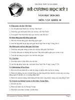 Đề cương ôn tập học kì 1 môn Ngữ văn lớp 10 năm 2020-2021 - Trường THPT Xuân Đỉnh