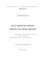 Luận văn thạc sĩ quá trình rã higgs trong mô hình seesaw 