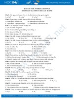 Bài tập trắc nghiệm Chương 6 nhóm các nguyên tố oxi - lưu huỳnh môn Hóa học 10