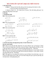 Đề cương ôn tập giữa học kì 2 môn Toán lớp 8 năm 2020-2021 - Trường THCS Võng Xuyên