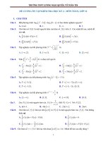 Đề cương ôn tập học kì 2 môn Toán lớp 12 năm 2020-2021 - Trường THPT Lương Ngọc Quyến