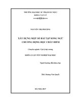 Luận văn tốt nghiệp xây dựng một số bài tập song ngữ chương động học chất điểm 