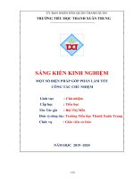 Sáng kiến kinh nghiệm, SKKN, Một số biện pháp góp phần làm tốt công tác chủ nhiệm
