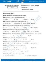 Bộ 2 Đề thi HK1 môn Tin học 8 năm 2019 Trường THCS Lương Ninh