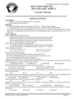 Đề cương ôn tập học kì 1 môn Hóa học lớp 12 năm 2020-2021 - Trường THPT Xuân Đỉnh