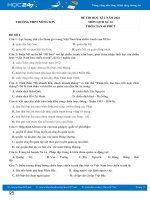 Bộ 5 đề thi HK2 môn Lịch Sử 12 có đáp án năm 2021 Trường THPT Nông Sơn