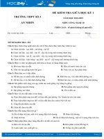 Đề kiểm tra giữa HK1 môn Công Nghệ 10 có đáp án năm 2018-2019 trường THPT Số 3 An Nhơn