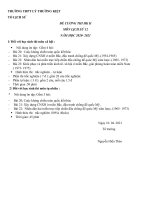 Đề cương ôn tập học kì 2 môn Lịch sử lớp 12 năm 2020-2021 - Trường THPT Lý Thường Kiệt