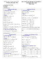 Đề cương ôn tập học kì 2 môn Toán lớp 11 năm 2019-2020 - Trường THPT Phúc Thọ