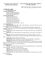 Đề cương ôn tập giữa học kì 2 môn Ngữ văn lớp 11 năm 2020-2021 - Trường THPT Phú Bài